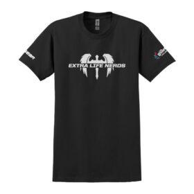 extra life nerds black gildan® ultra cotton® 100% us cotton t shirt (2000)