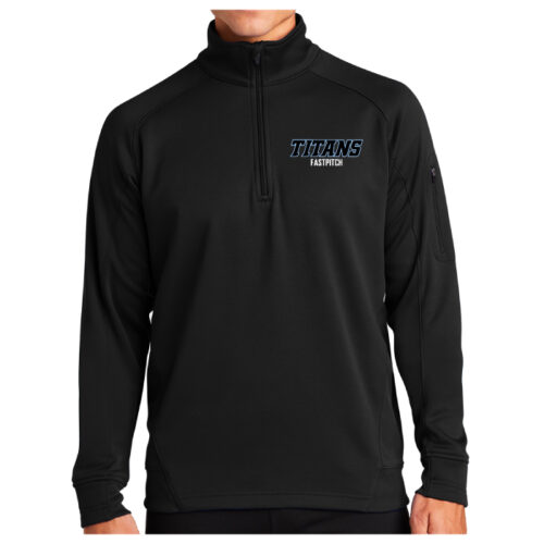 Titans Fastpitch – Black 1/4 Zip Fleece Jacket (F247)