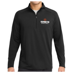 farmington youth basketball charcoal heather embroidered 1/4 zip pullover (st850)