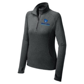 great lakes neurobehavioral center charcoal grey heather embroidered 1/4 zip pullover (st850)