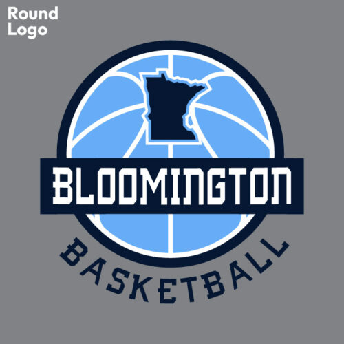 bloomington basketball printed sky blue ladies essential boxy tee (ez100)