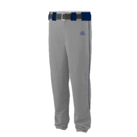 CA Stock Baseball Pants - Warm Grey with Navy Piping and Belt Loops