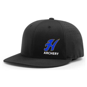hastings archery black/white embroidered snapback baseball cap (112)
