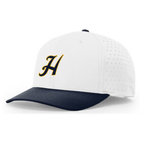 highland white/navy embroidered snapback baseball cap (632)
