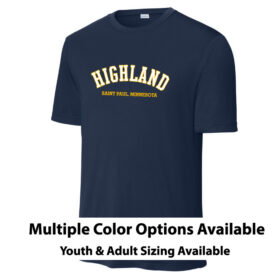 highland softball full front printed performance tee (st350)