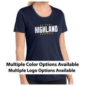 highland navy longsleeve printed performance tee (st350ls)