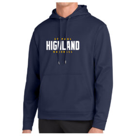 highland navy longsleeve printed performance tee (st350ls)