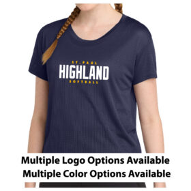 highland navy longsleeve printed performance tee (st350ls)