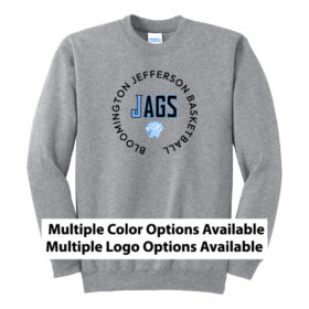 jefferson hs girls basketball printed fleece crewneck sweatshirt (pc90)