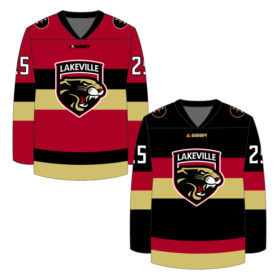 lakeville icecats hockey full dye crewneck shortsleeve jersey