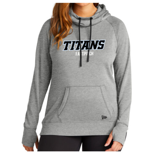 Titans Fastpitch  - Shadow Grey Ladies Printed Tri-Blend Fleece Pullover (LNEA510)