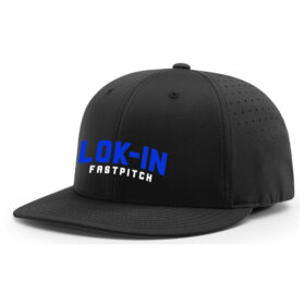 lok in fastpitch black embroidered flexfit baseball cap (pts30)