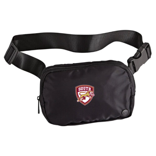 lakeville south hockey black embroidered explorer belt bag/fanny pack