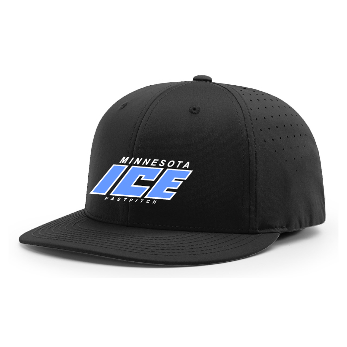 burnsville fastpitch black embroidered flexfit hat (pts30)