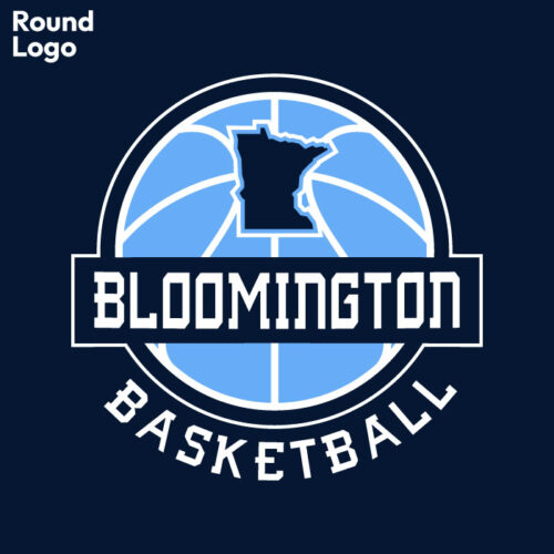 bloomington basketball printed sky blue ladies essential boxy tee (ez100)