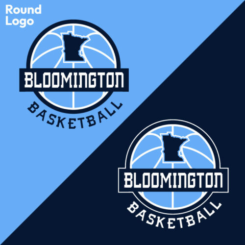 bloomington basketball printed sky blue ladies essential boxy tee (ez100)