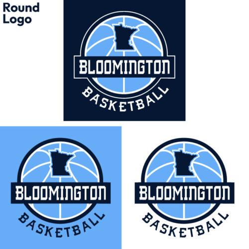 bloomington basketball printed sky blue ladies essential boxy tee (ez100)