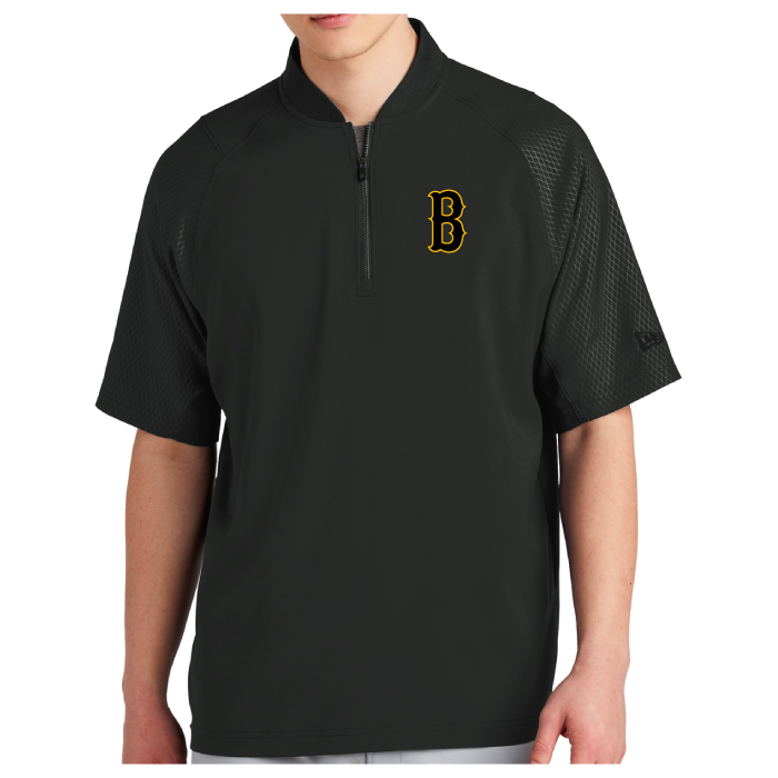 Burnsville Baseball Coaches - Black Short Sleeve 1/4-Zip Cage Jacket  (NEA600)