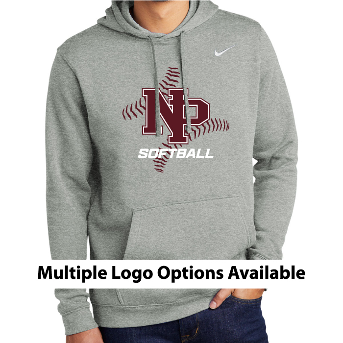 New Prague Softball - Printed Nike Fleece Hoodie (CJ1611) | Custom Apparel