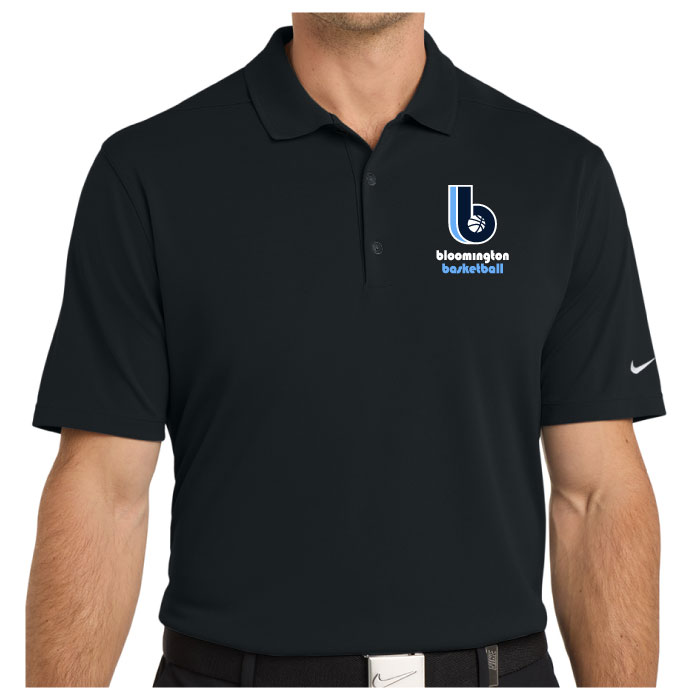 bloomington basketball coaches embroidered nike dri fit micro pique 2.0 polo (nkdc1963)