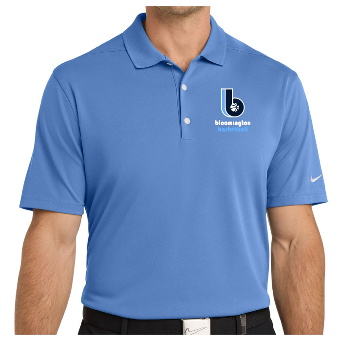 bloomington basketball coaches embroidered nike dri fit micro pique 2.0 polo (nkdc1963)