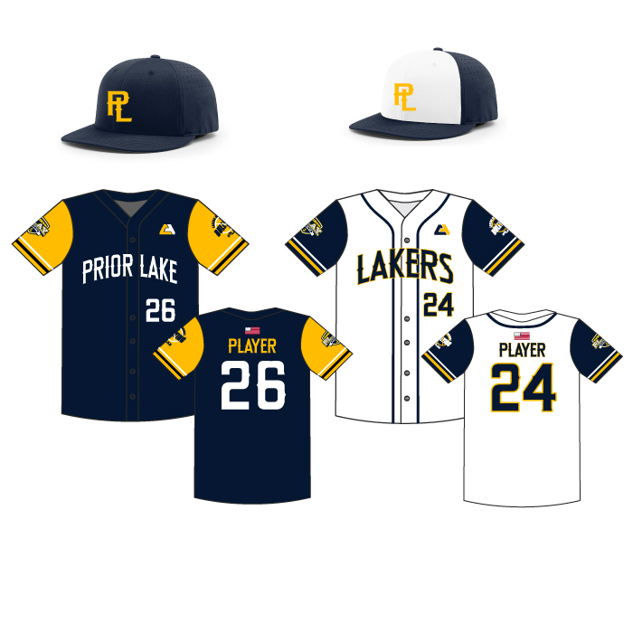 prior lake baseball player uniform package