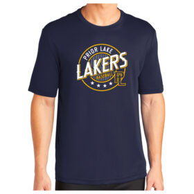 prior lake baseball navy printed performance tee (st350)
