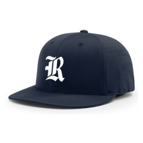 rosemount baseball navy blue embroidered flexfit baseball cap (pts30)
