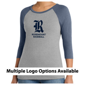 rosemount baseball navy longsleeve printed performance tee irish block (st350ls)