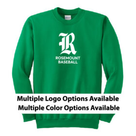 rosemount baseball navy longsleeve printed performance tee irish block (st350ls)