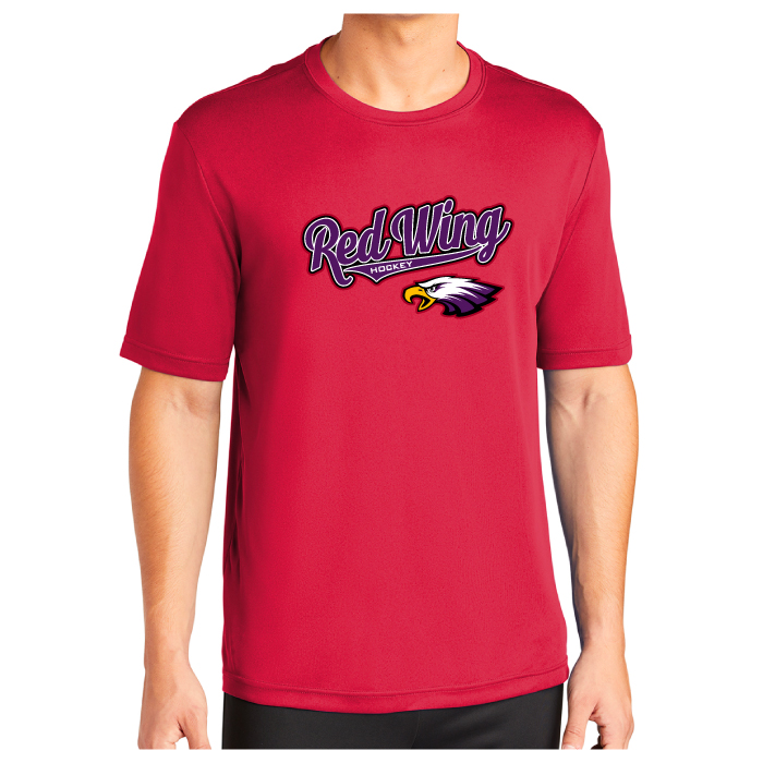 red wing hockey printed performance tee (st350)