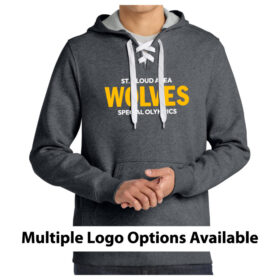 st. cloud wolves sport tek® lace up pullover hooded sweatshirt (st271)