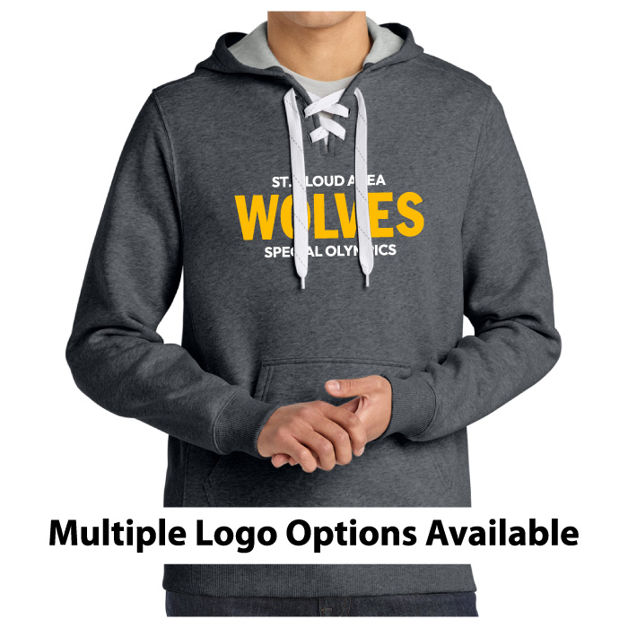 st. cloud wolves sport tek® lace up pullover hooded sweatshirt (st271)