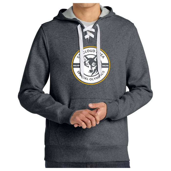 st. cloud wolves sport tek® lace up pullover hooded sweatshirt (st271)