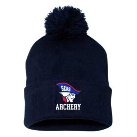 seas archery navy/white embroidered snapback baseball cap (112)