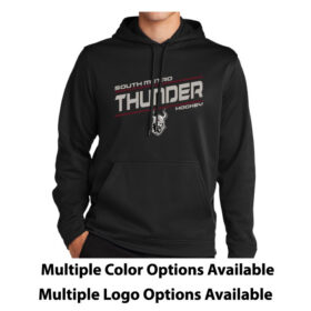 south metro thunder black printed performance hoodie (f244)
