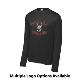 south metro thunder black longsleeve printed performance tee (st350ls)