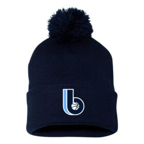 jefferson jaguars basketball black embroidered pom stocking cap (sp15)