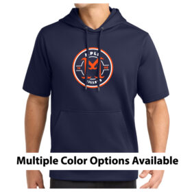 minneapolis millers baseball embroidered fleece short sleeve hooded pullover (st251)
