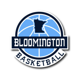 bloomington basketball printed sky blue ladies essential boxy tee (ez100)