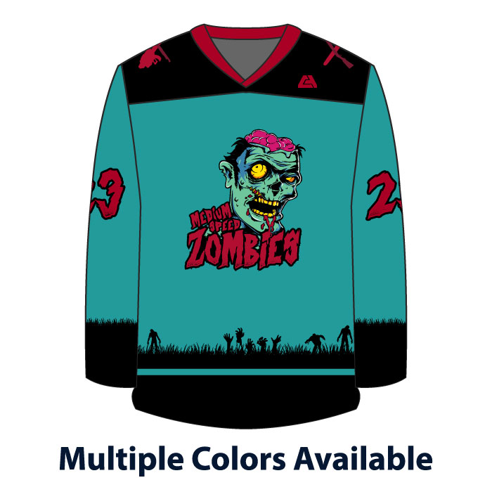 medium speed zombies hockey jersey