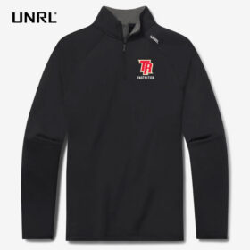 two rivers fastpitch black embroidered unrl 1/4 zip
