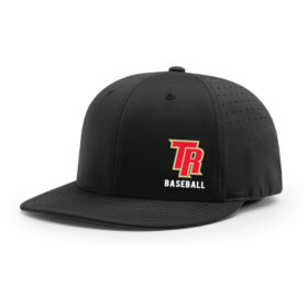 two rivers baseball black/white embroidered snapback baseball cap (112)