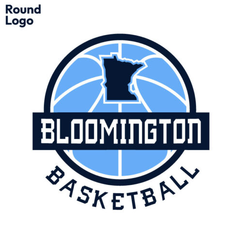 bloomington basketball printed sky blue ladies essential boxy tee (ez100)