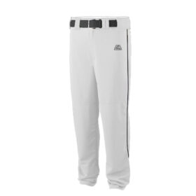 CA Stock Baseball Pants - White with Black Piping