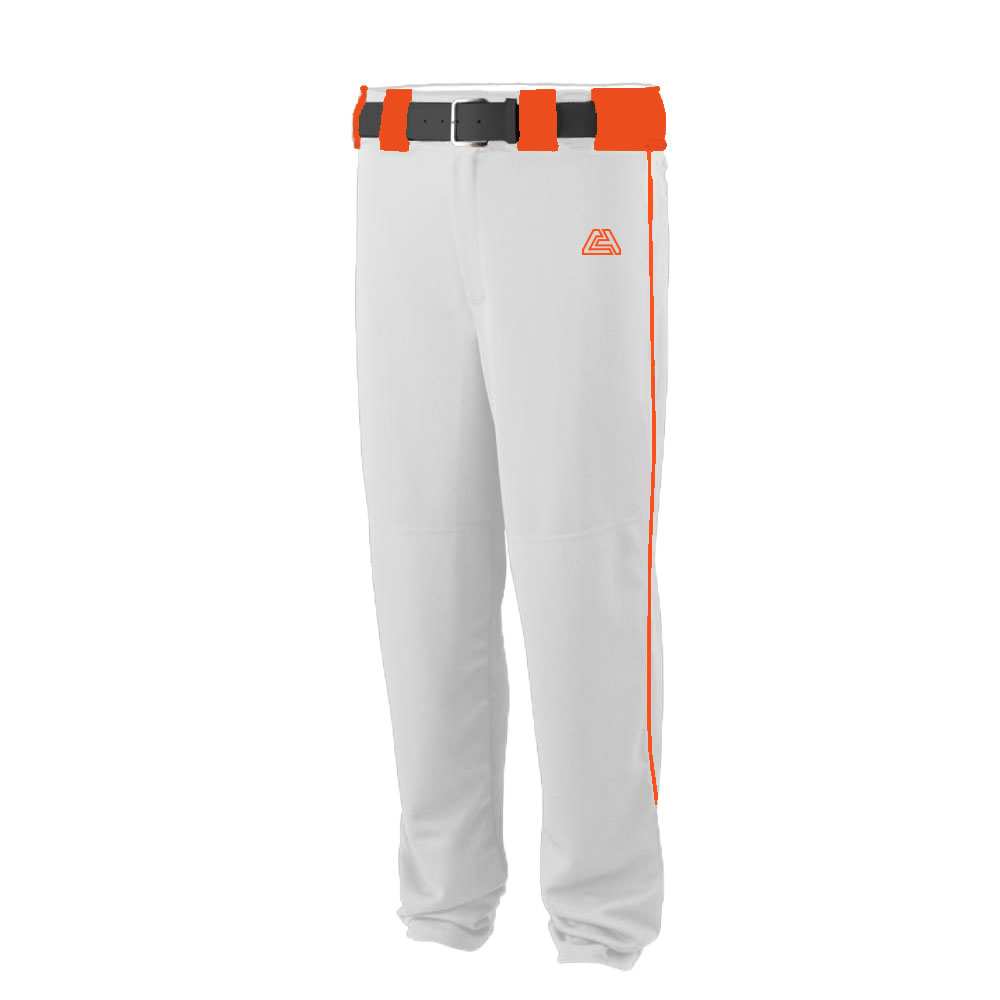 ca stock pants – white with red piping and belts loops