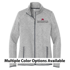 woodwinds hospital family medicine black embroidered women's sweater fleece jacket (l232)