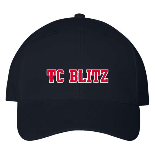 TC Blitz - Navy Embroidered Unstructured Baseball Cap (X210)